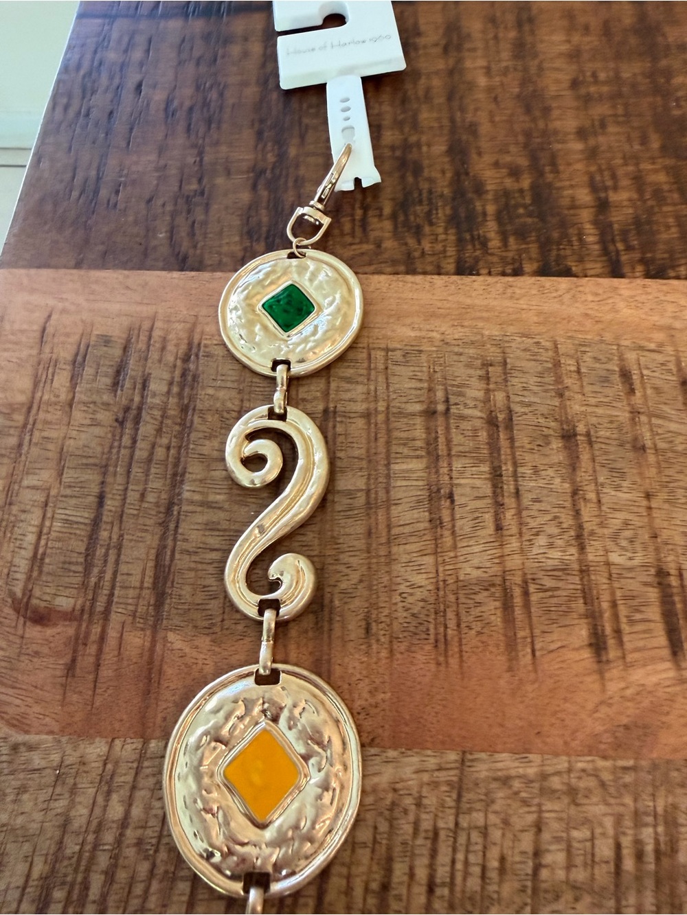 House of Harlow 1960 Gold-Tone Belt with Multicolor Enamel Medallions - Picture 4 of 7